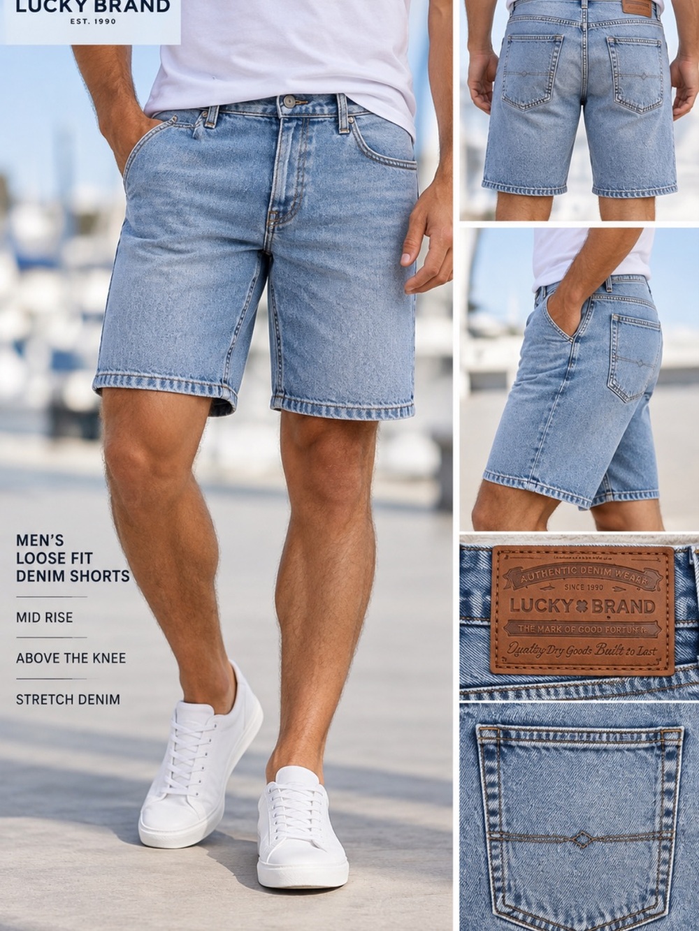 Lucky Brand Light Wash Blue Denim Shorts